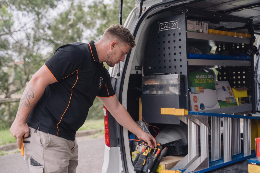 Licensed Bellevue Hill electrician working on a residential job